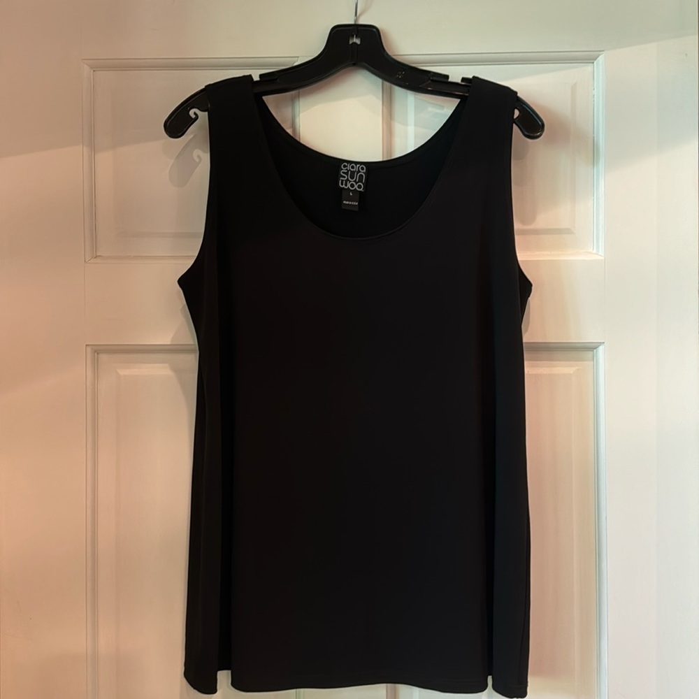 Ciara Sun Woo Black Large Sleeveless Tunic Tank